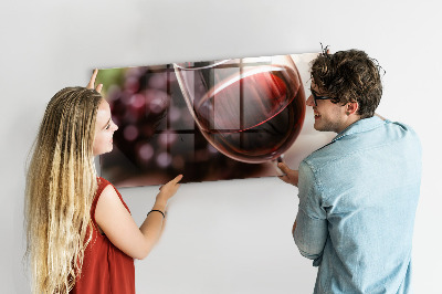 Tableau aimanté Un verre de vin rouge