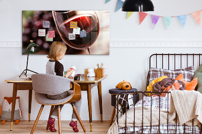 Tableau aimanté Un verre de vin rouge