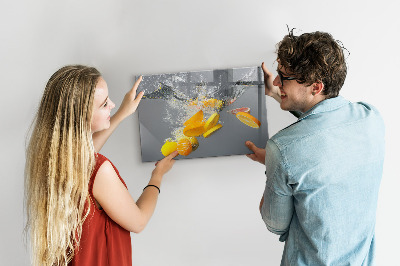 Tableau aimanté Agrumes dans l'eau