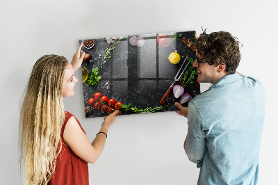 Tableau aimanté Des légumes sur le comptoir