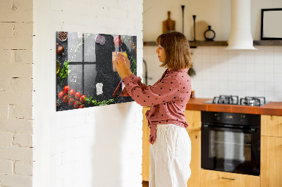 Tableau aimanté Des légumes sur le comptoir