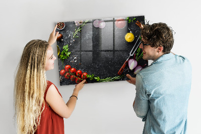 Tableau aimanté Des légumes sur le comptoir