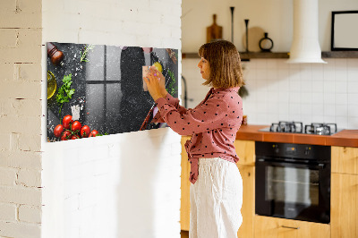 Tableau aimanté Des légumes sur le comptoir