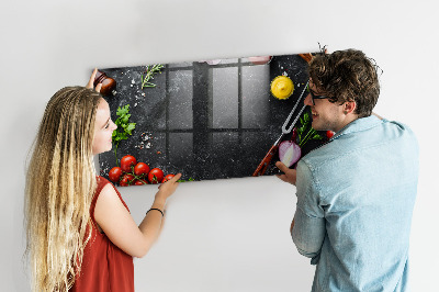 Tableau aimanté Des légumes sur le comptoir