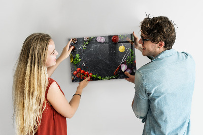 Tableau aimanté Des légumes sur le comptoir