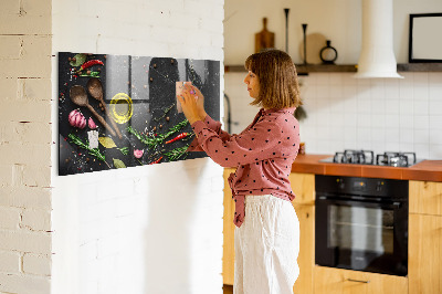 Tableau aimanté Des épices sur le comptoir