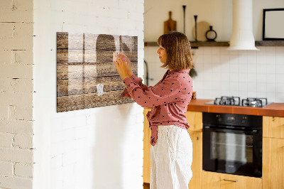 Tableau magnétique cuisine design Planches de bois