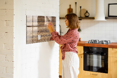 Tableau magnétique cuisine design Planches de bois