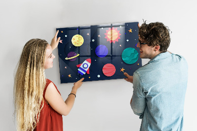 Tableau magnétique pour magnets Le cosmos des enfants
