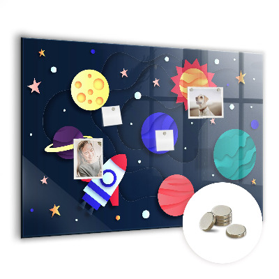 Tableau magnétique pour magnets Le cosmos des enfants