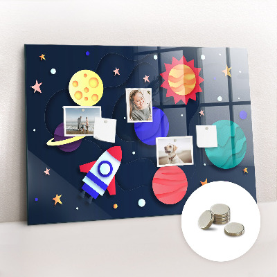 Tableau magnétique pour magnets Le cosmos des enfants