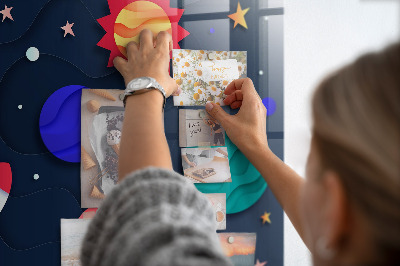 Tableau magnétique pour magnets Le cosmos des enfants