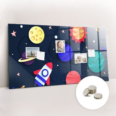 Tableau magnétique pour magnets Le cosmos des enfants