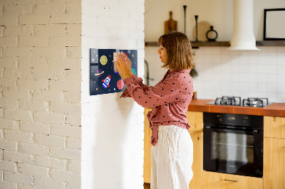 Tableau magnétique pour magnets Le cosmos des enfants