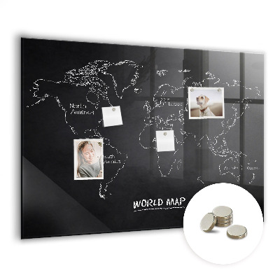 Tableau magnétique enfant Pays de la carte du monde