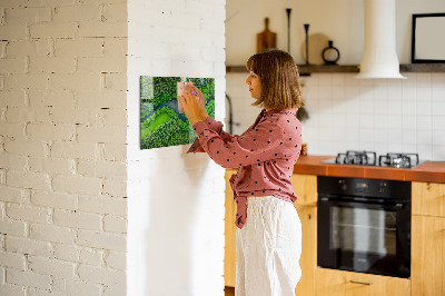 Tableau magnétique cuisine design Rivière dans la forêt