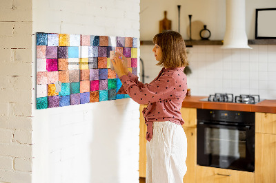 Tableau magnétique déco Cubes en bois