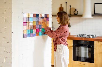 Tableau magnétique déco Cubes en bois