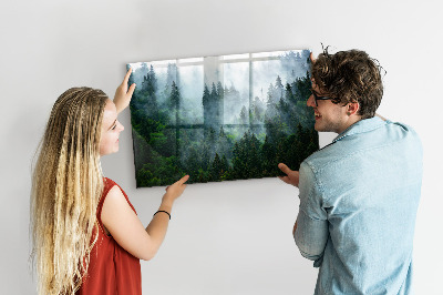 Tableau magnétique déco Forêt brumeuse