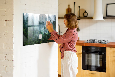 Tableau magnétique déco Forêt brumeuse