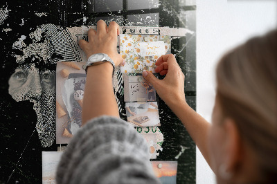 Tableau magnétique enfant Carte du monde en dollars