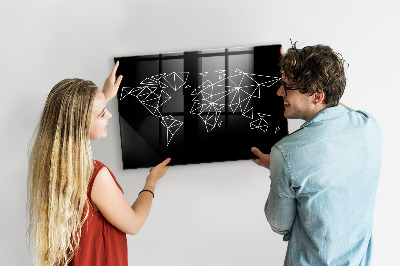 Tableau magnétique enfant Carte du monde moderne