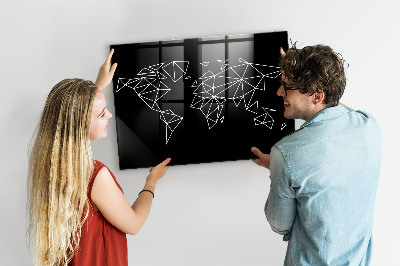 Tableau magnétique enfant Carte du monde moderne