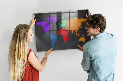 Tableau magnétique enfant Carte du monde