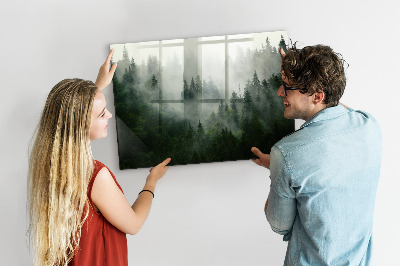 Tableau magnétique Forêt brumeuse