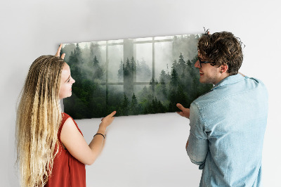 Tableau magnétique Forêt brumeuse