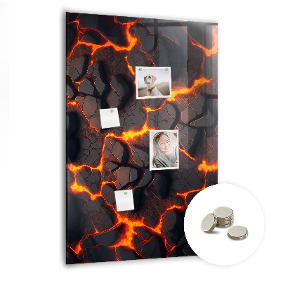 Tableau pour magnet Volcan de lave