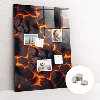 Tableau pour magnet Volcan de lave