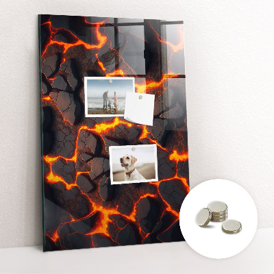 Tableau pour magnet Volcan de lave