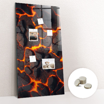 Tableau pour magnet Volcan de lave