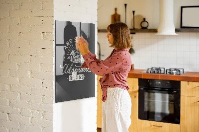 Tableau magnétique pour cuisine Affiche rétro