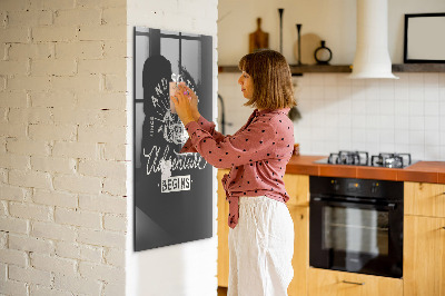 Tableau magnétique pour cuisine Affiche rétro