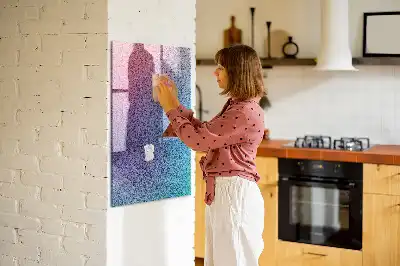 Tableau magnétique pour dessiner motif abstrait en dégradé