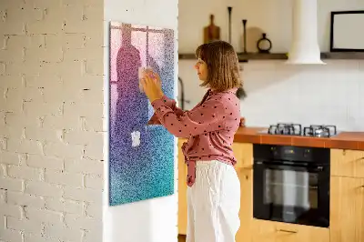 Tableau magnétique pour dessiner motif abstrait en dégradé
