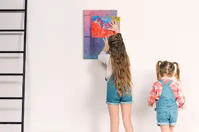 Tableau magnétique pour dessiner motif abstrait en dégradé