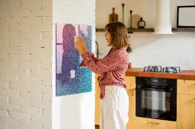 Tableau magnétique pour dessiner motif abstrait en dégradé
