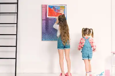 Tableau magnétique pour dessiner motif abstrait en dégradé