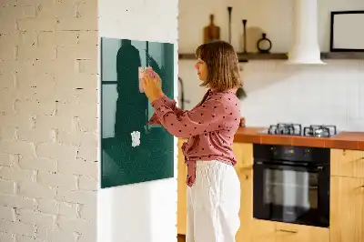 Tableau magnétique pour écrire avec motif de feuilles linéaires