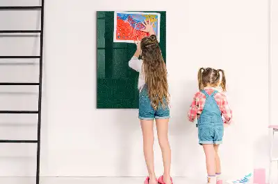 Tableau magnétique pour écrire avec motif de feuilles linéaires