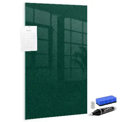 Tableau magnétique pour écrire avec motif de feuilles linéaires