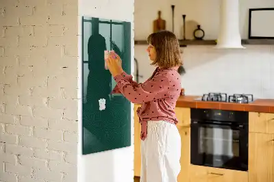 Tableau magnétique pour écrire avec motif de feuilles linéaires