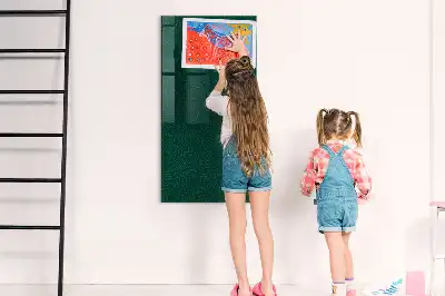 Tableau magnétique pour écrire avec motif de feuilles linéaires