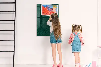 Tableau magnétique pour écrire avec motif de feuilles linéaires