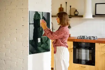 Tableau magnétique pour écrire modèle Jungle de feuilles