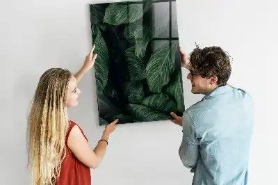Tableau magnétique pour écrire modèle Jungle de feuilles