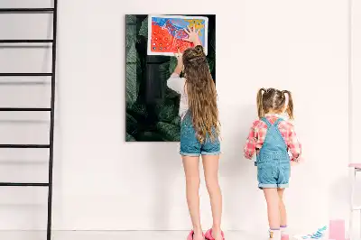 Tableau magnétique pour écrire modèle Jungle de feuilles